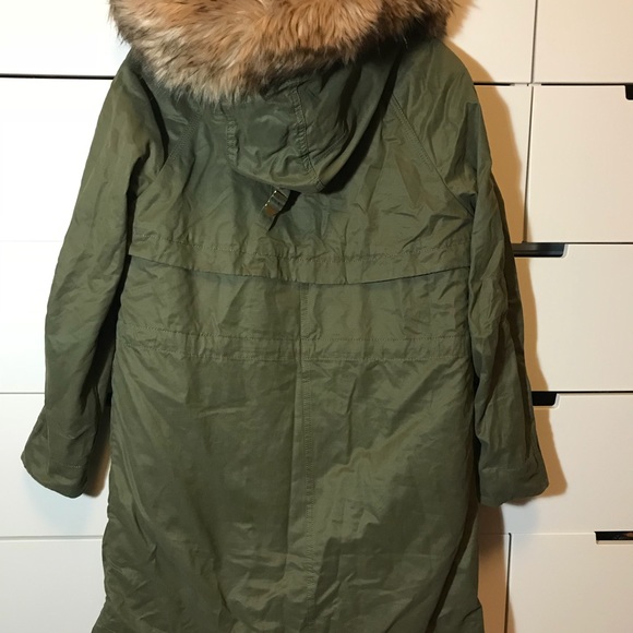 Yeezy inspired H&M Green Jacket w/Fur lining - Picture 5 of 8